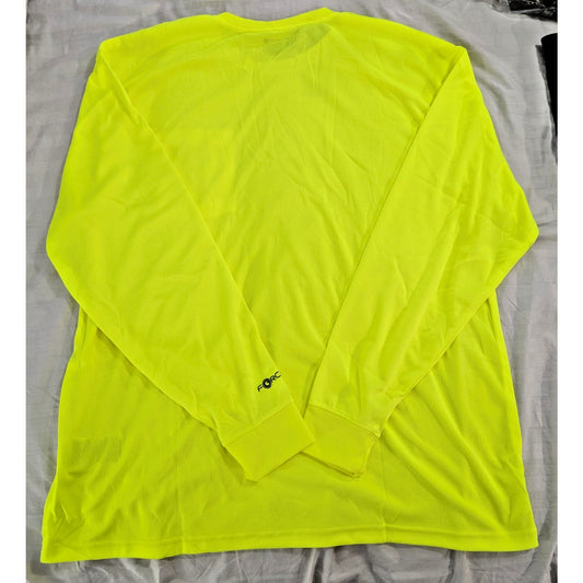 Carhartt T Shirt Mens XL Loose Fit Yellow Safety Long Sleeve Pocket Tee K126