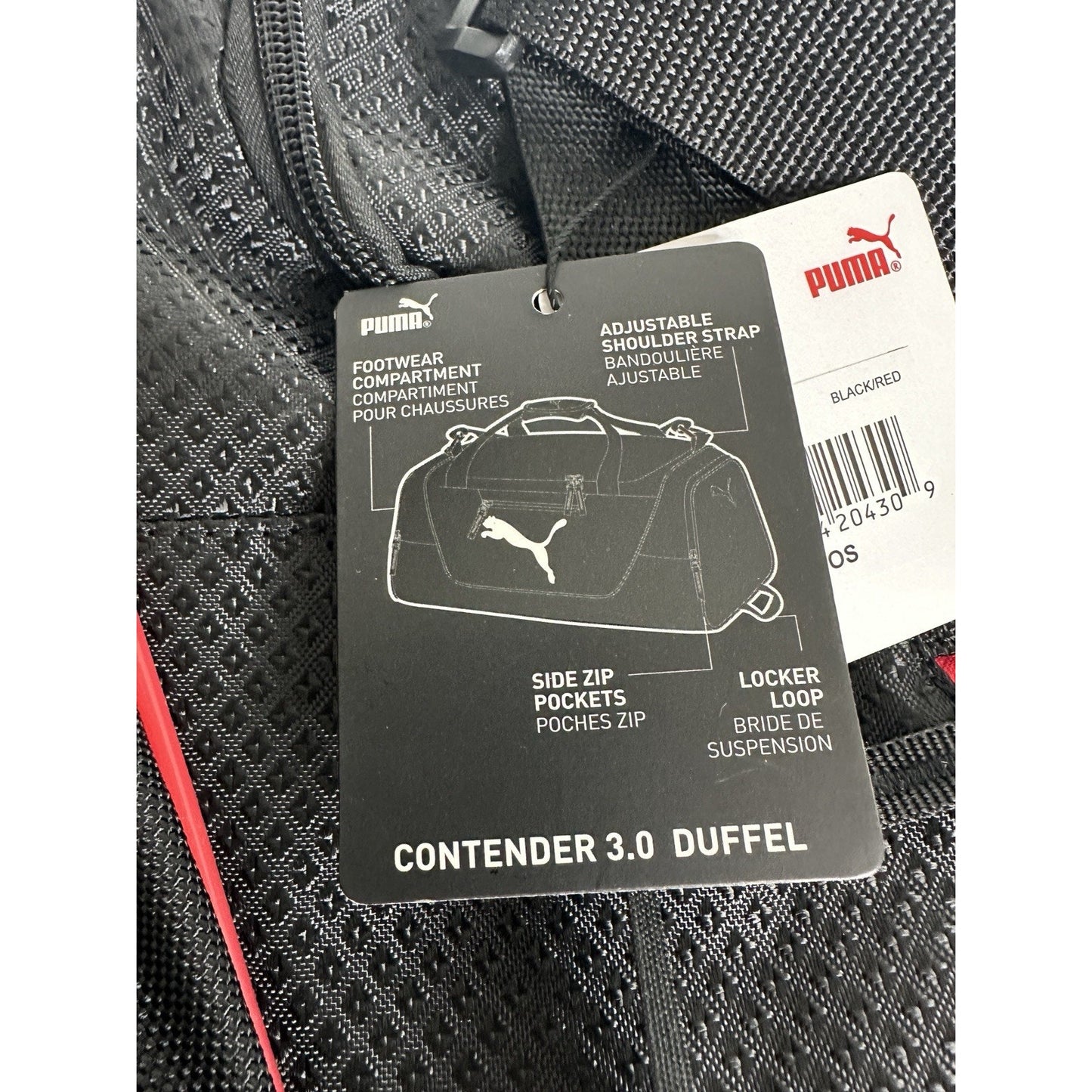 NEW - PUMA Black Unisex Adult Evercat Contender 3.0 Duffel Bag