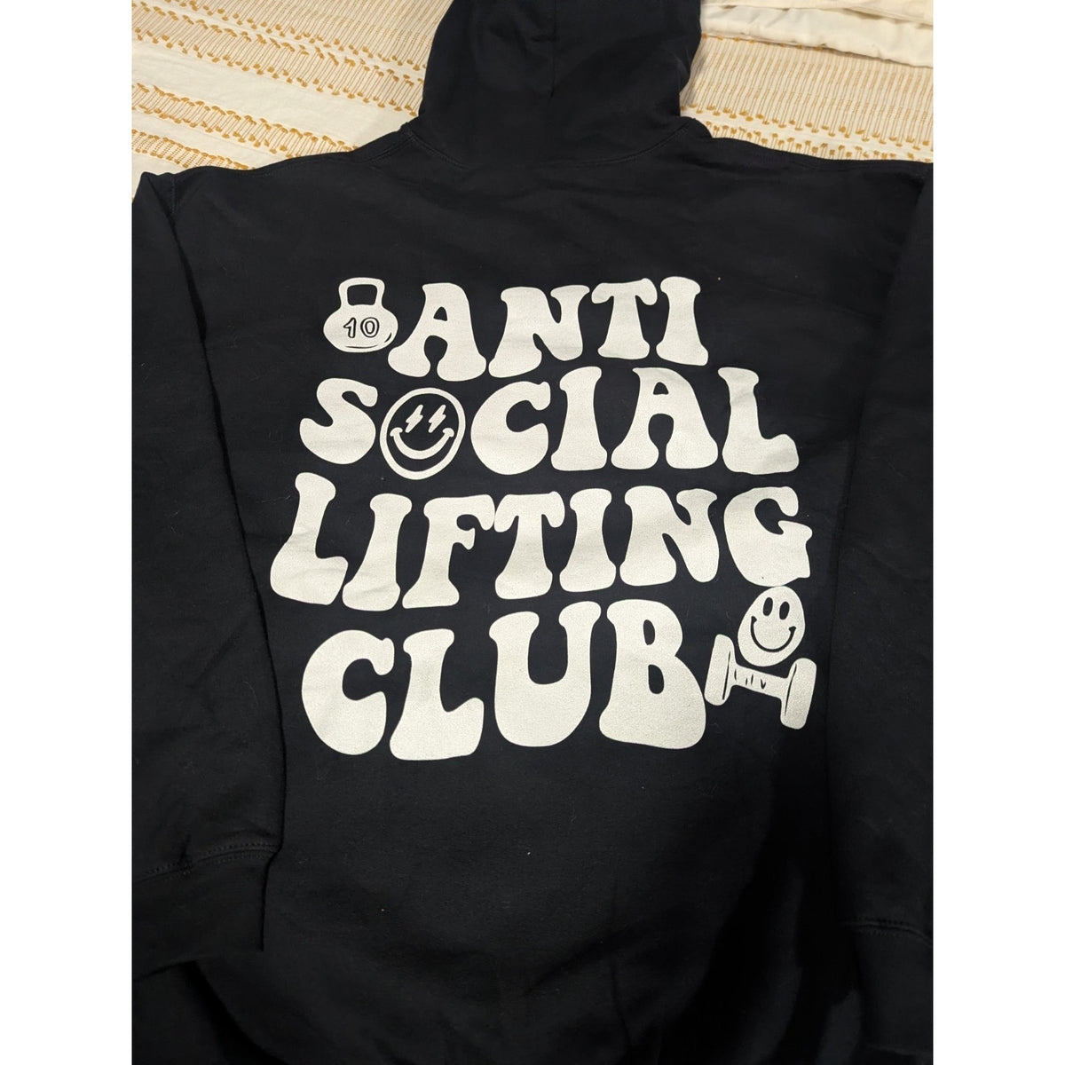 Anti Social Lifting Club Gym Workout Hoodie Size XL
