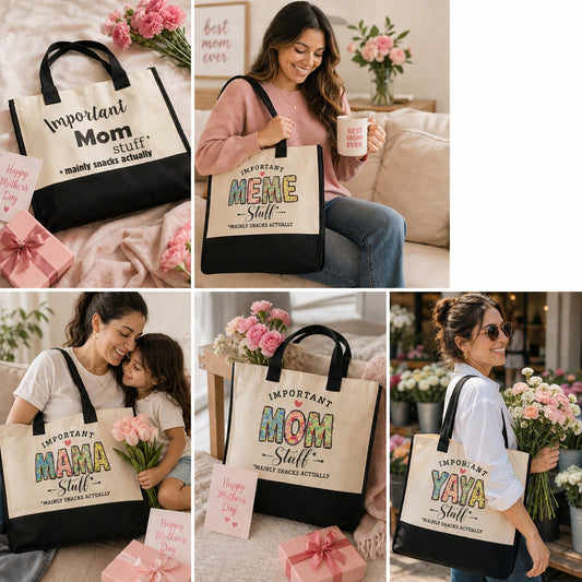 Mother's Day Canvas Tote Bags