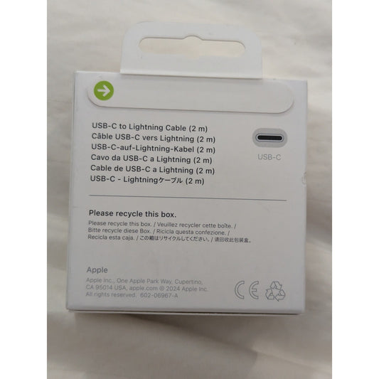 New Original Apple USB-C to Lightning Cable, 2M (6.6') - MW2R3AM/A (A2441)