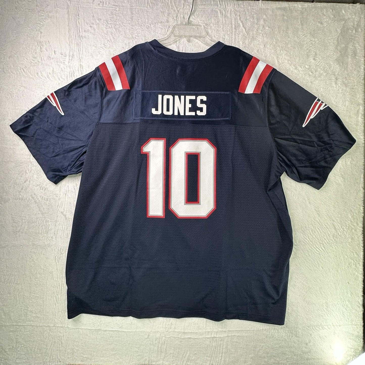 $175 Nike NFL New England Patriots Men's Mac Jones Player Game Jersey, Navy, 3XL