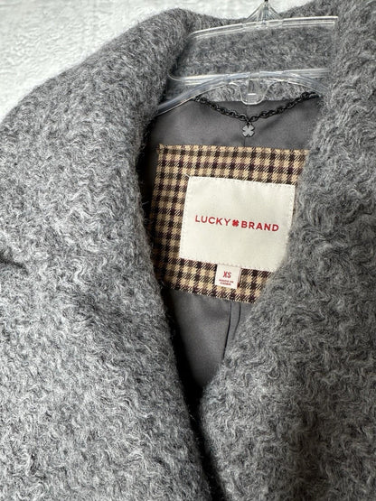 Lucky Brand double-breasted wool blend peacoat