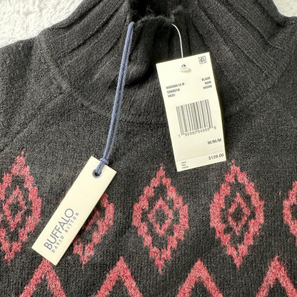 Buffalo David Bitton Women's Massima Ls Mock Neck Sweater Dress Black Medium