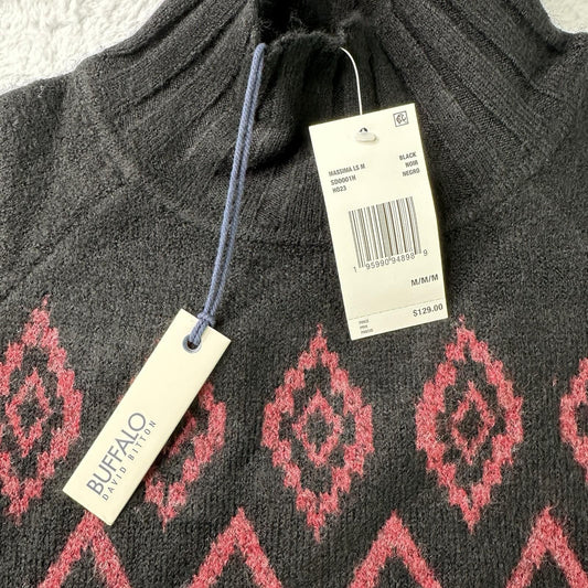 Buffalo David Bitton Women's Massima Ls Mock Neck Sweater Dress Black Medium