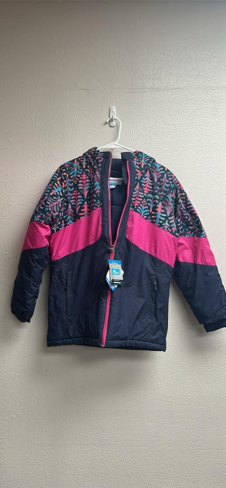 Columbia Girl's Horizon Ride II Hooded  Jacket Kids Sz L Colors Pink Blue NWT