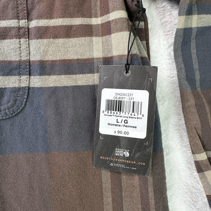 Mountain Hardwear Women Dolores Long Sleeve Flannel Shirt Size L