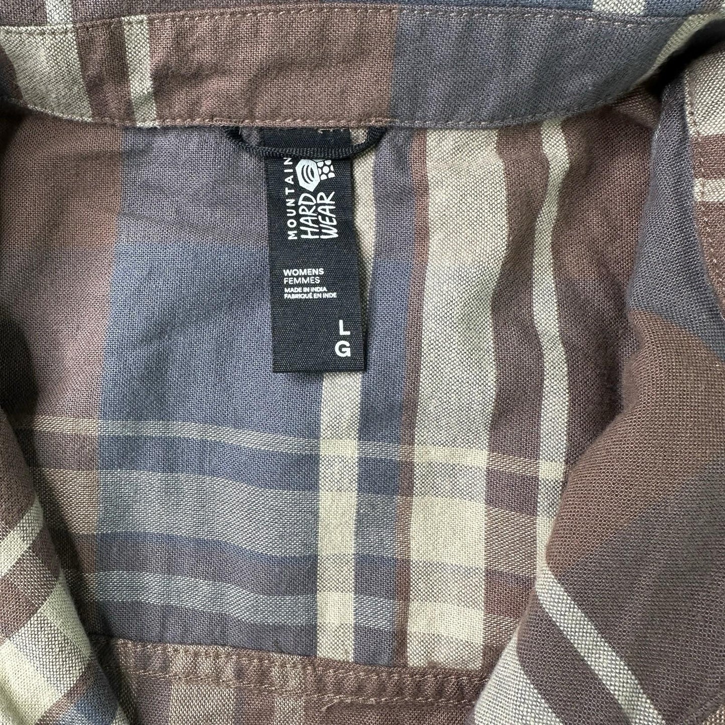 Mountain Hardwear Women Dolores Long Sleeve Flannel Shirt Size L