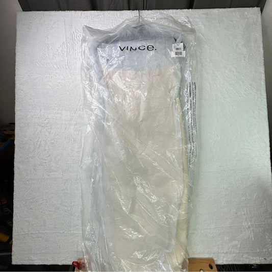 Vince Strapless Crepe Draped Dress Off White NWT & in Bag Size 6 $425 MSRP