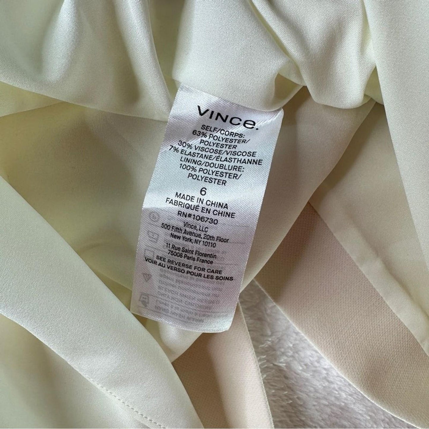 Vince Strapless Crepe Draped Dress Off White NWT & in Bag Size 6 $425 MSRP