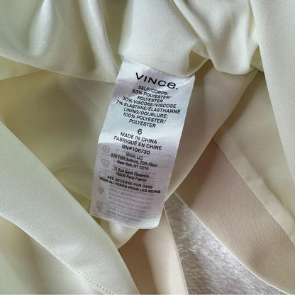 Vince Strapless Crepe Draped Dress Off White NWT & in Bag Size 6 $425 MSRP
