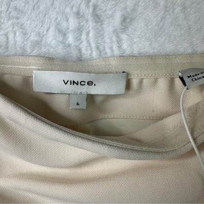 Vince Strapless Crepe Draped Dress Off White NWT & in Bag Size 6 $425 MSRP