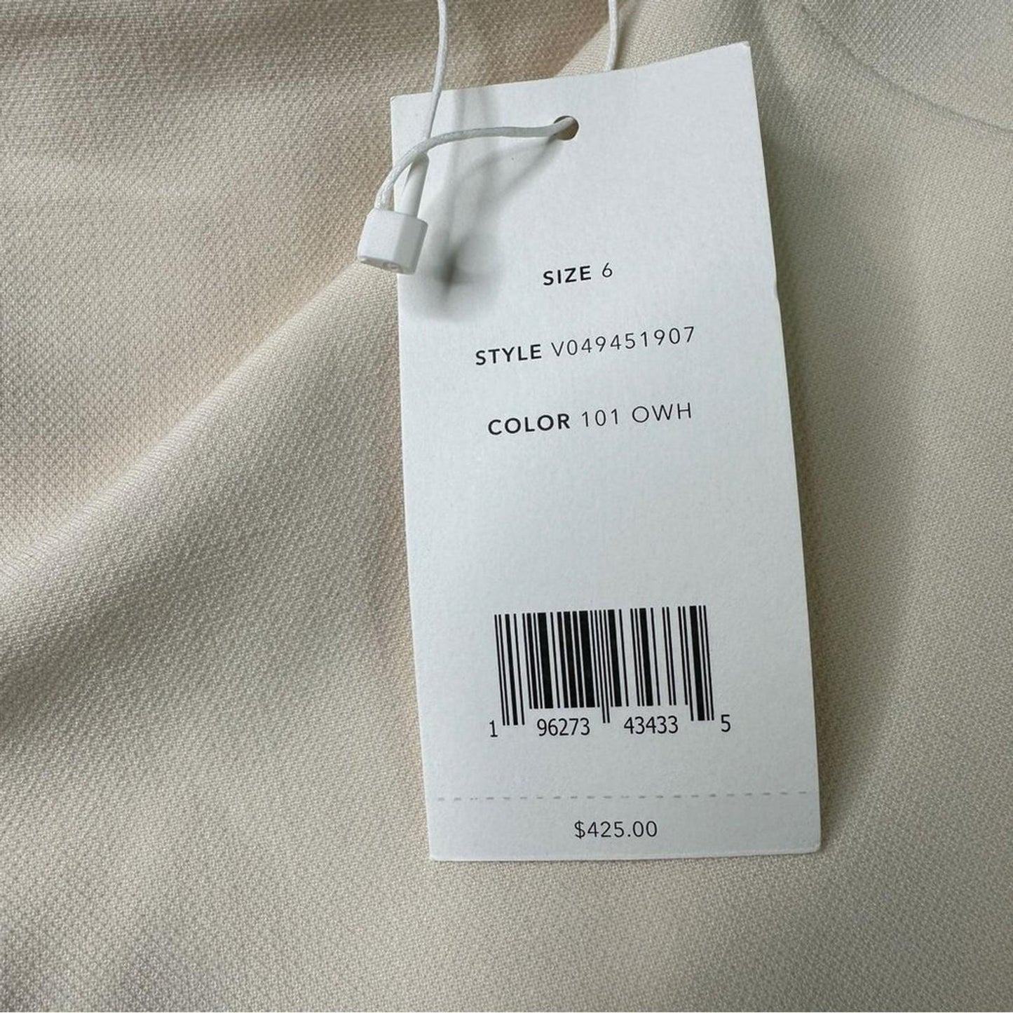 Vince Strapless Crepe Draped Dress Off White NWT & in Bag Size 6 $425 MSRP