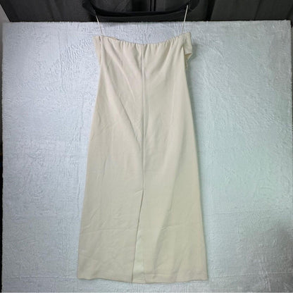 Vince Strapless Crepe Draped Dress Off White NWT & in Bag Size 6 $425 MSRP