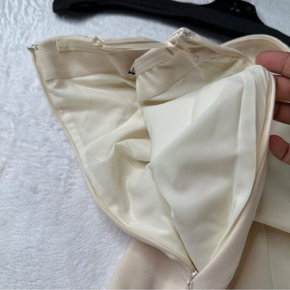 Vince Strapless Crepe Draped Dress Off White NWT & in Bag Size 6 $425 MSRP