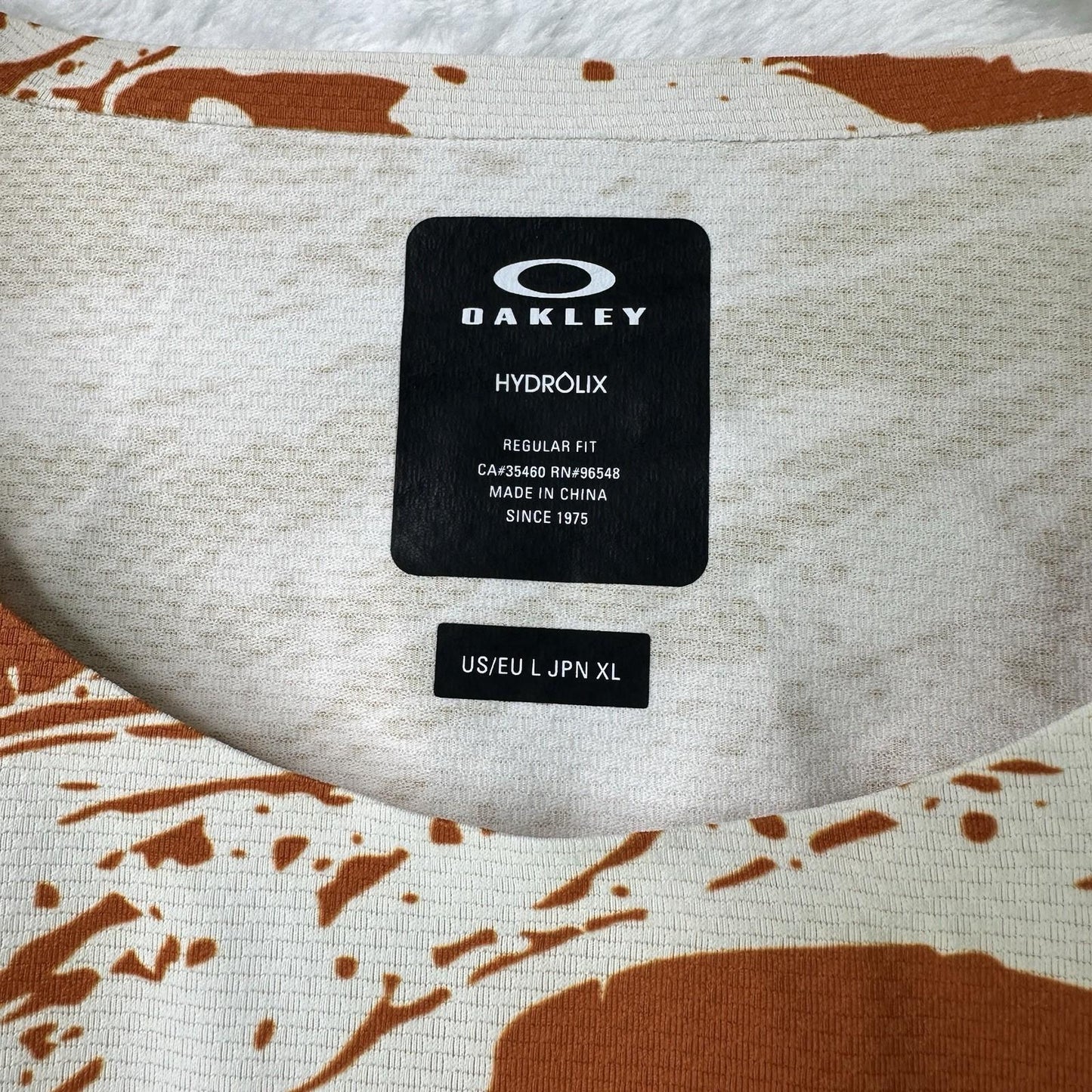 Oakley Seeker Airline LS Jersey Duality Swirl White Technical Bike - Size L NWT