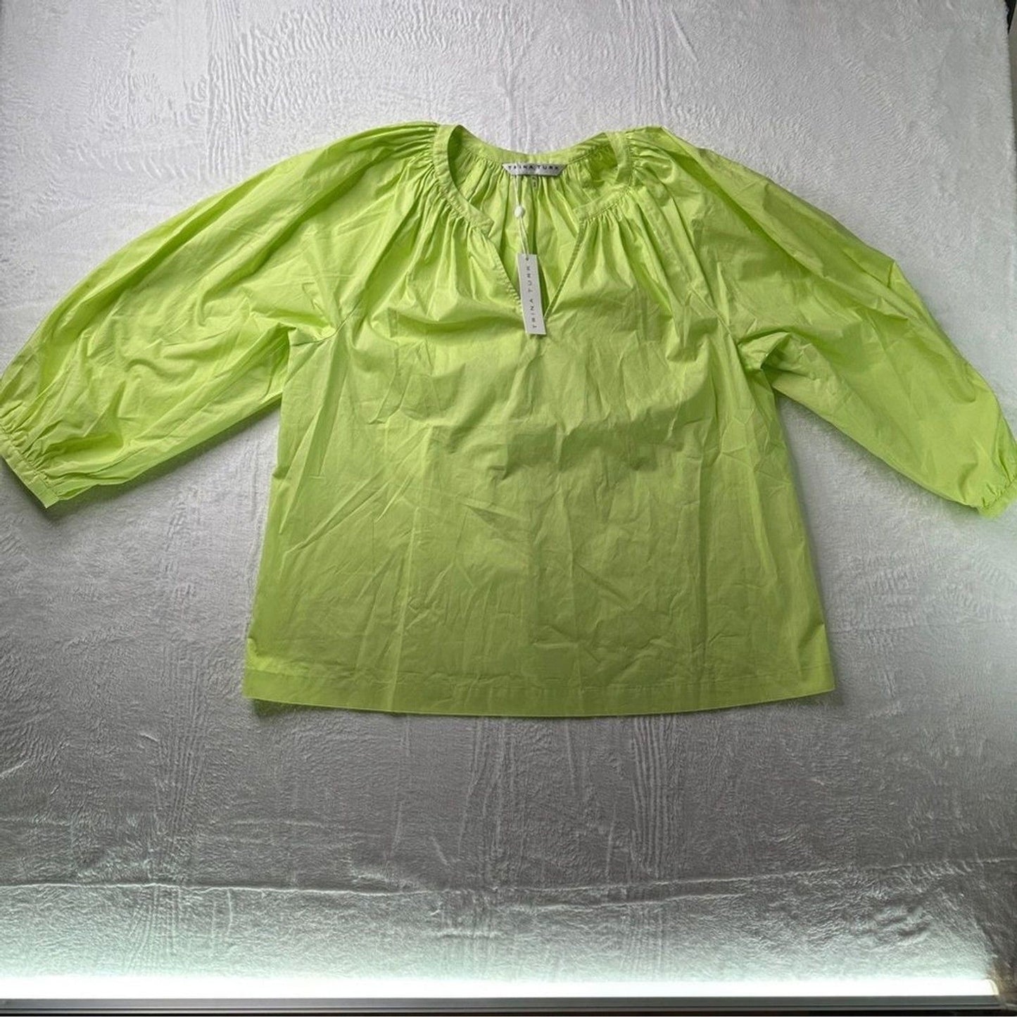 NEW TRINA TURK cornelia top in Limeade size XL