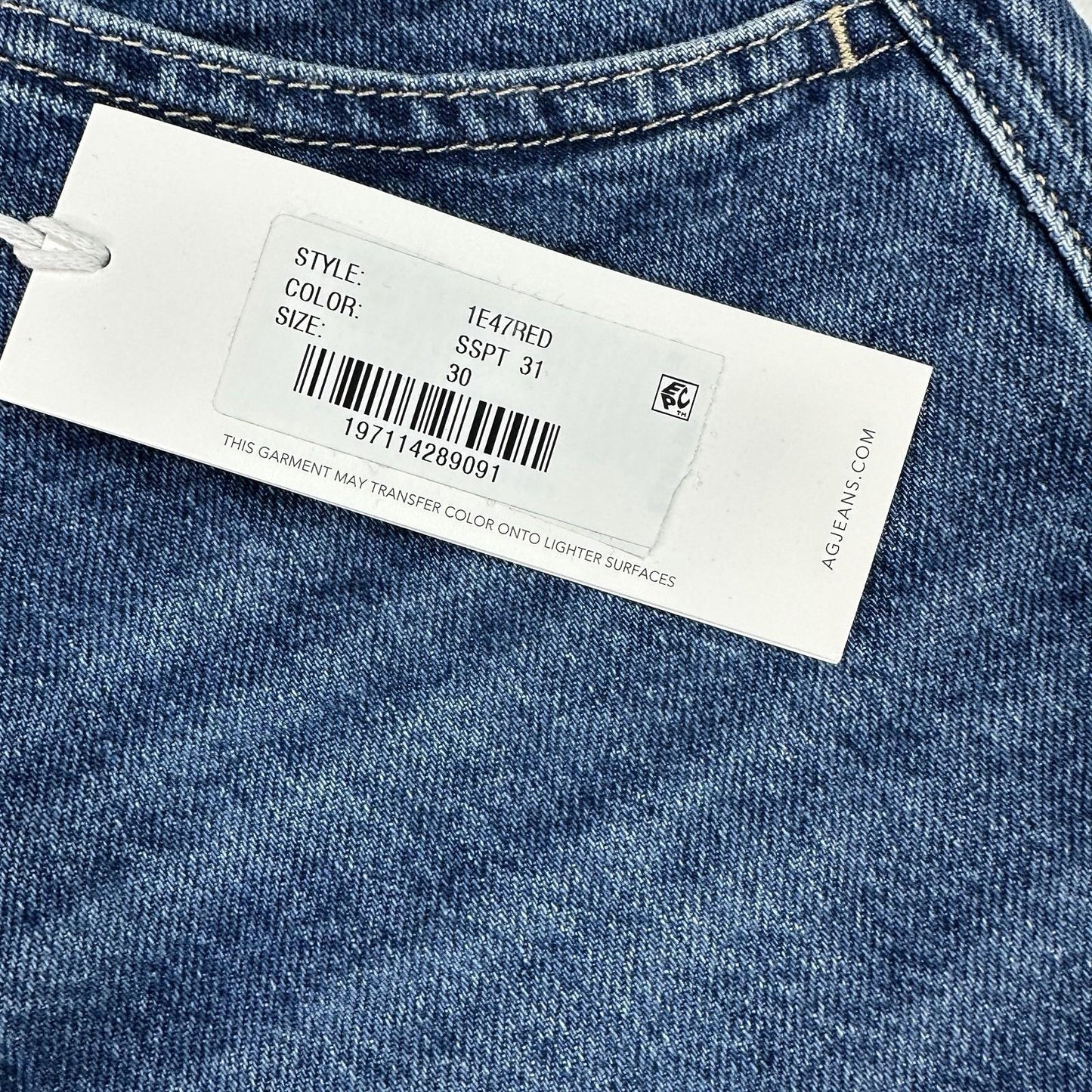 NWT AG Adriano Goldschmied Wells Carpenter Relaxed Tapered Size 30