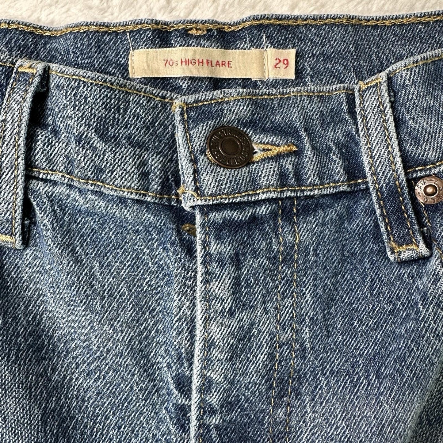 Levi Strauss, Premium 70's High rise Flare Denim Size 29x32