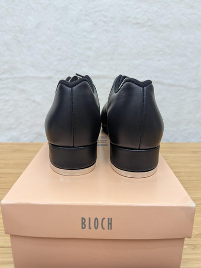 BLOCH Sync Jazz Lace Up Leather Tap Shoes with Bloch Mega Taps S0321L Black - 7M