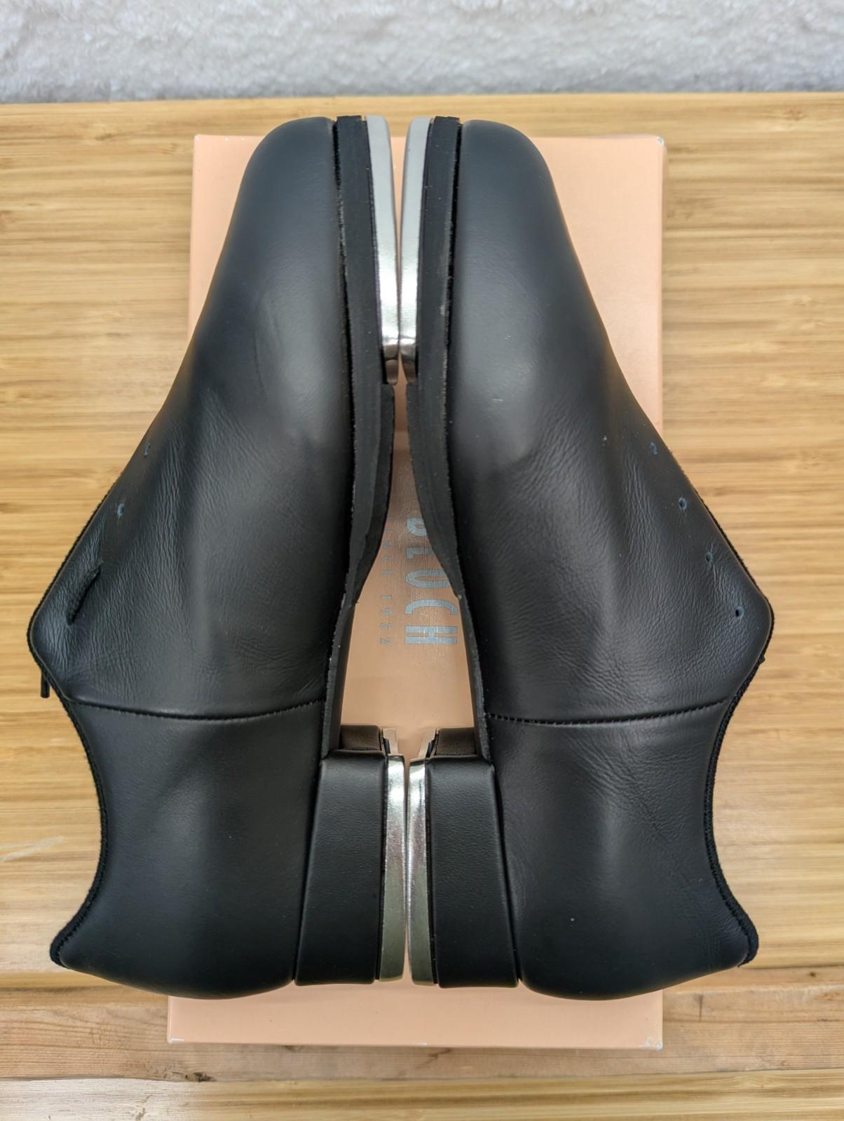 BLOCH Sync Jazz Lace Up Leather Tap Shoes with Bloch Mega Taps S0321L Black - 7M