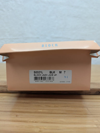 BLOCH Sync Jazz Lace Up Leather Tap Shoes with Bloch Mega Taps S0321L Black - 7M