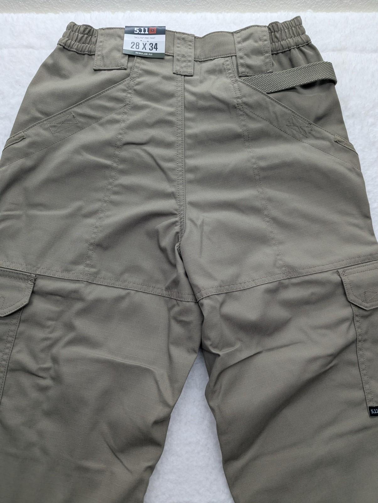 5.11  Taclite Pro Mens 28x34 Lightweight Tactical Pants Style 74273 Tan NEW