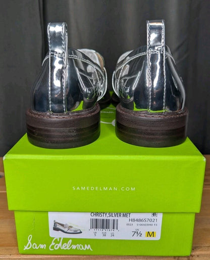 Sam Edelman Christy Loafer Silver Women’s Size 7.5M