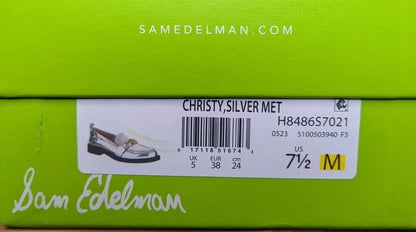 Sam Edelman Christy Loafer Silver Women’s Size 7.5M