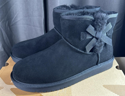 Koolaburra by UGG® Women's 10 Victoria Mini™ Fur-Lined Boot in Black