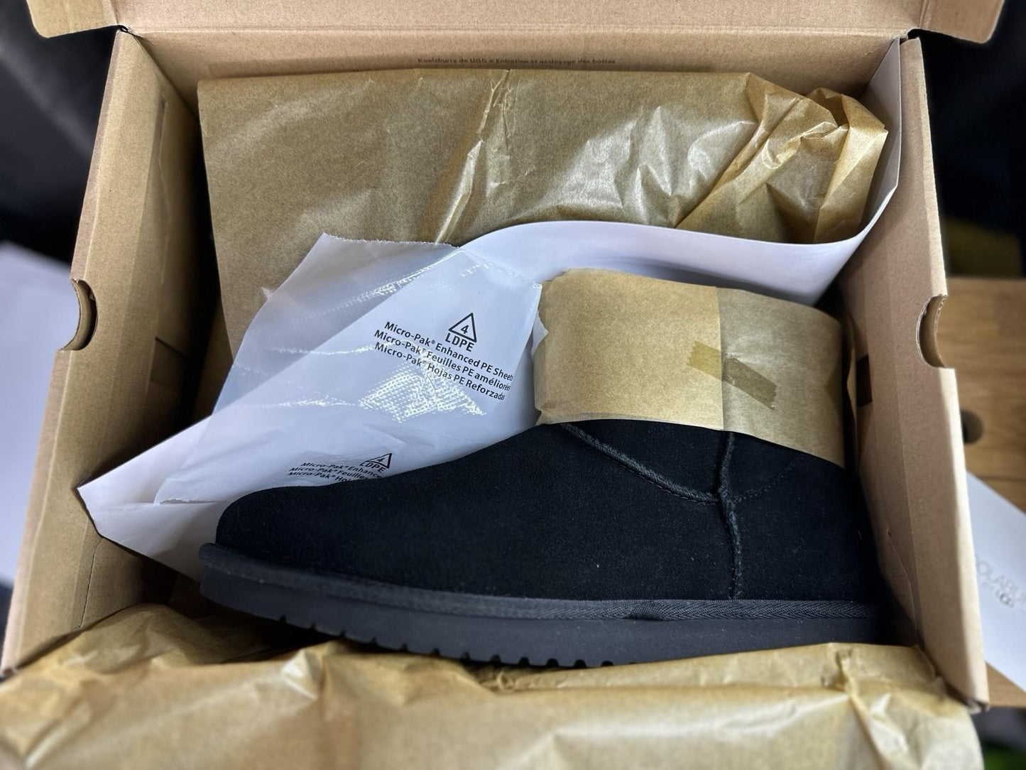 Koolaburra by UGG® Women's 10 Victoria Mini™ Fur-Lined Boot in Black