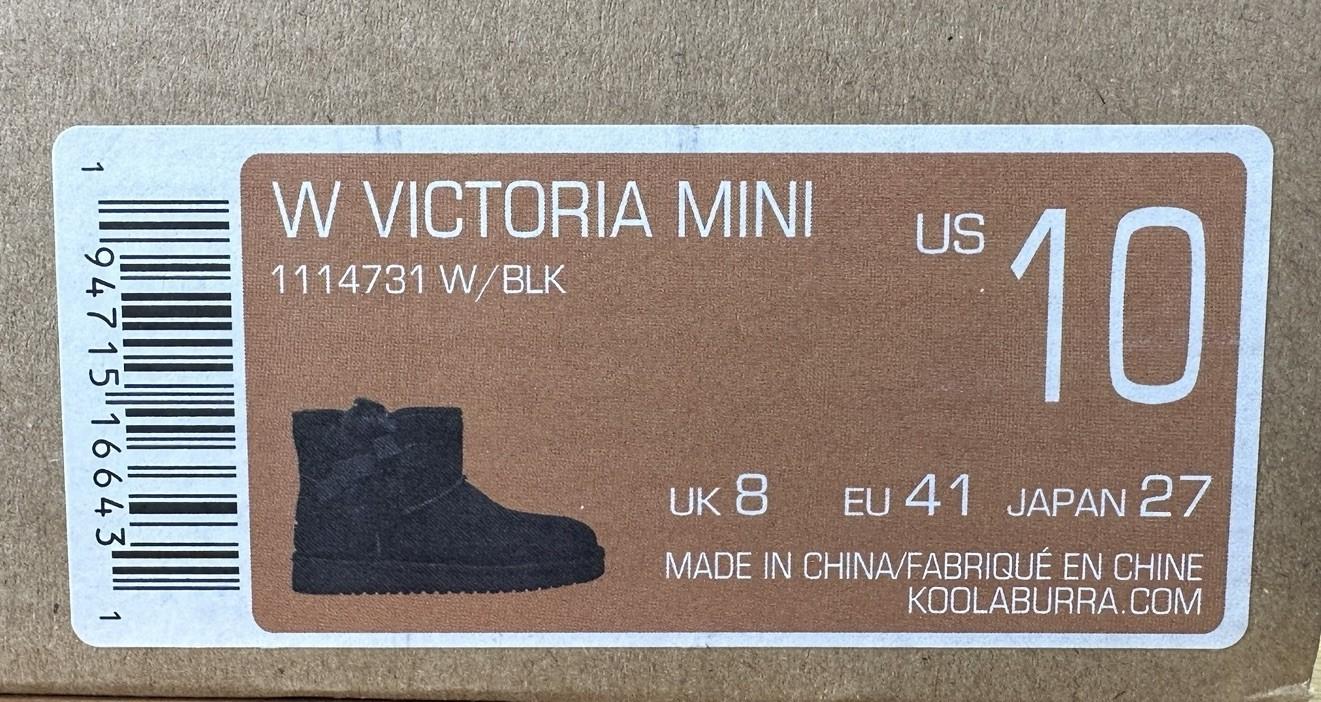 Koolaburra by UGG® Women's 10 Victoria Mini™ Fur-Lined Boot in Black