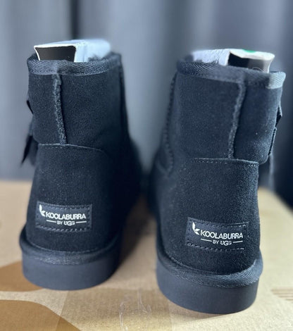 Koolaburra by UGG® Women's 10 Victoria Mini™ Fur-Lined Boot in Black