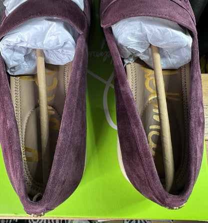 NEW In Box - Sam Edelman Kyana Womens Loafers & Slip-Ons Plum Suede - 10.5M