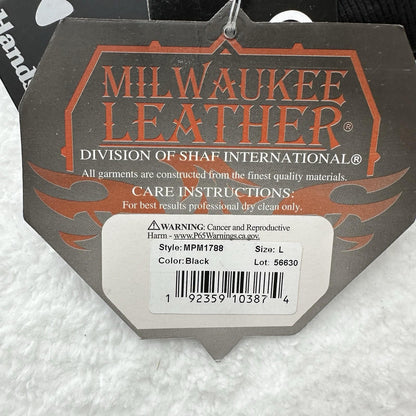 NWT Milwaukee Leather Men's Armored Motorcycle Hoodie with Armored Padding - L