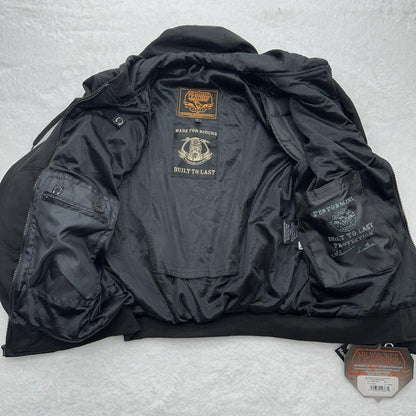NWT Milwaukee Leather Men's Armored Motorcycle Hoodie with Armored Padding - L