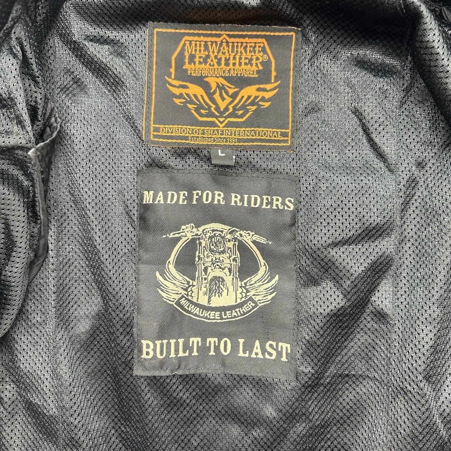 NWT Milwaukee Leather Men's Armored Motorcycle Hoodie with Armored Padding - L