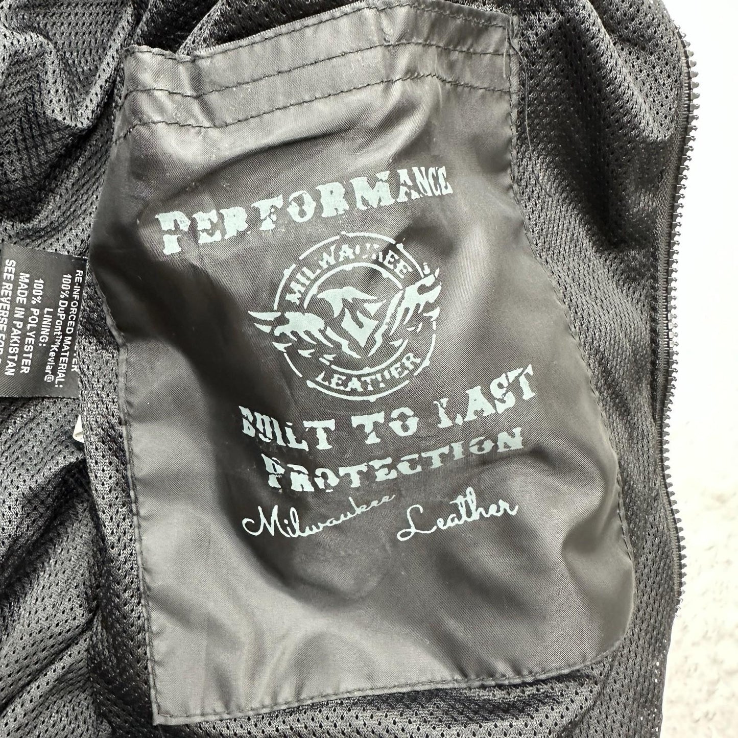 NWT Milwaukee Leather Men's Armored Motorcycle Hoodie with Armored Padding - L