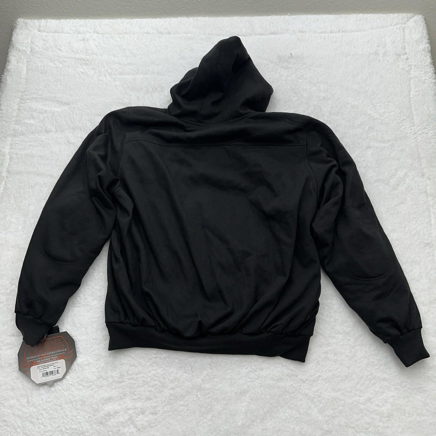 NWT Milwaukee Leather Men's Armored Motorcycle Hoodie with Armored Padding - L