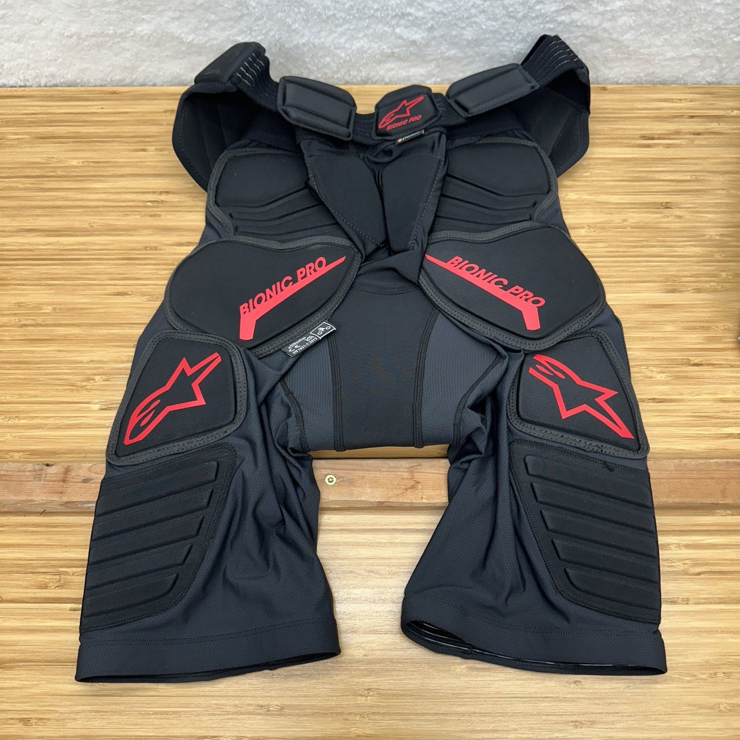 Alpinestars Bionic Pro Protection Shorts Black Red  MX Motocross Off Road - L