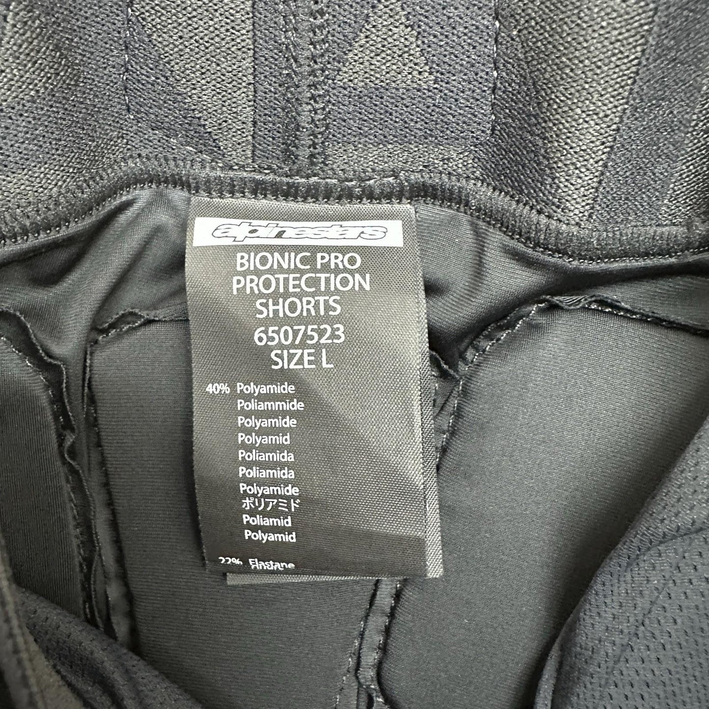 Alpinestars Bionic Pro Protection Shorts Black Red  MX Motocross Off Road - L