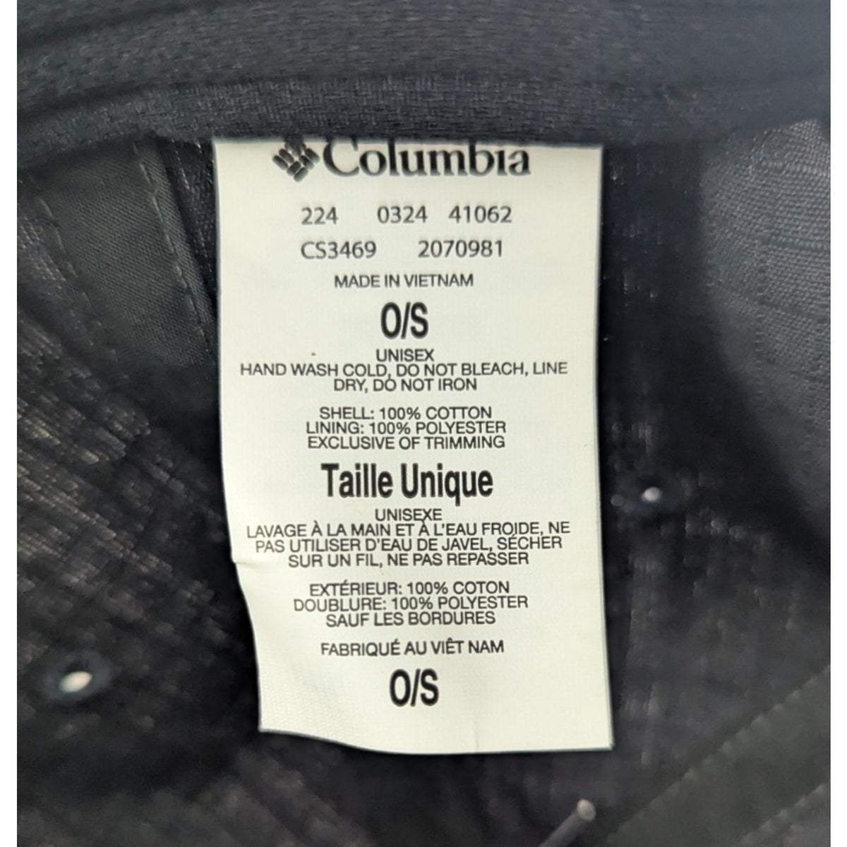 COLUMBIA SnapBack Hat Ratchet Strap Rope Columbia Mountains Adjustable Unisex