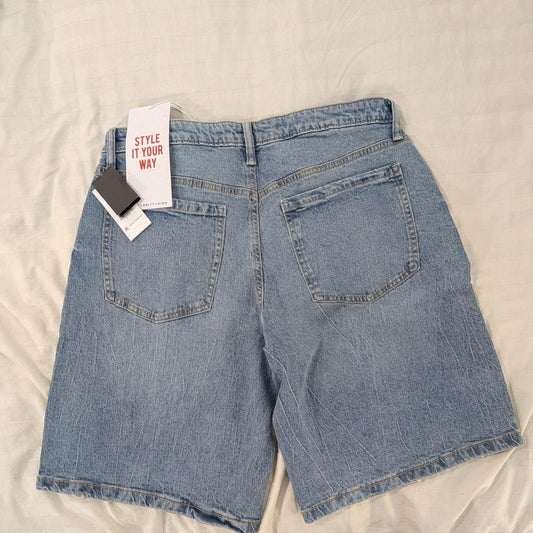 Celebrity pink blue denim shorts - Large
