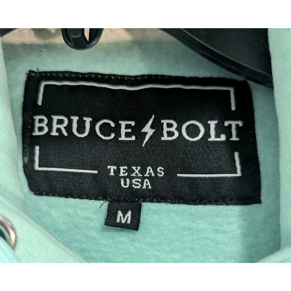 New Bruce Bolt Mens Pullover Hoodie Mint Green Embroidered Sweatshirt Size M