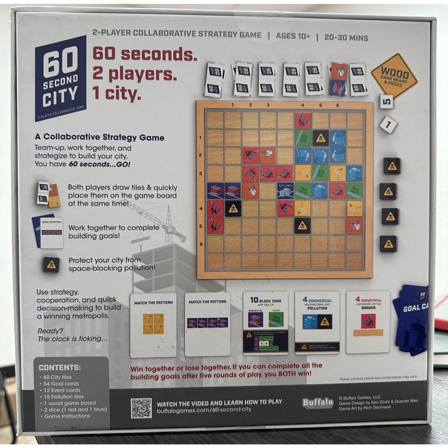 NEW, SEALED - 60 Second City 2-Player Collaborative Game