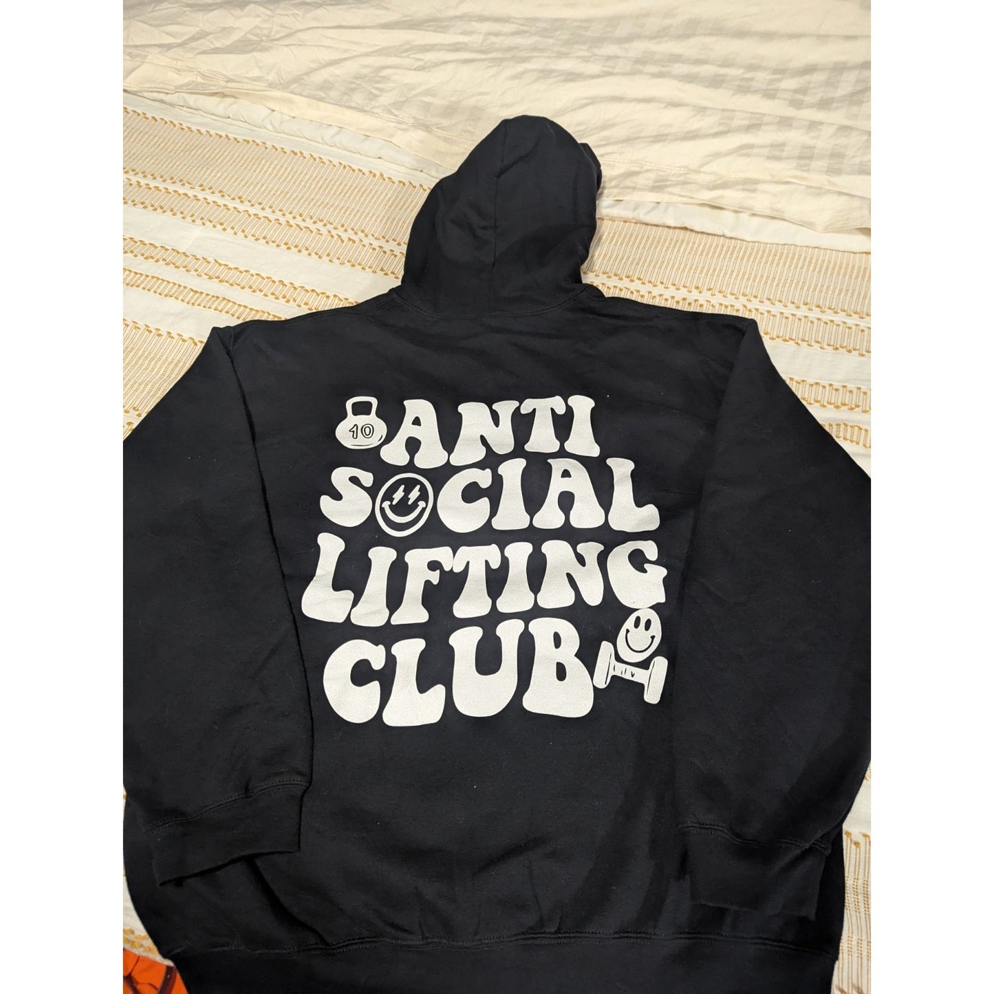 Anti Social Lifting Club Gym Workout Hoodie Size XL