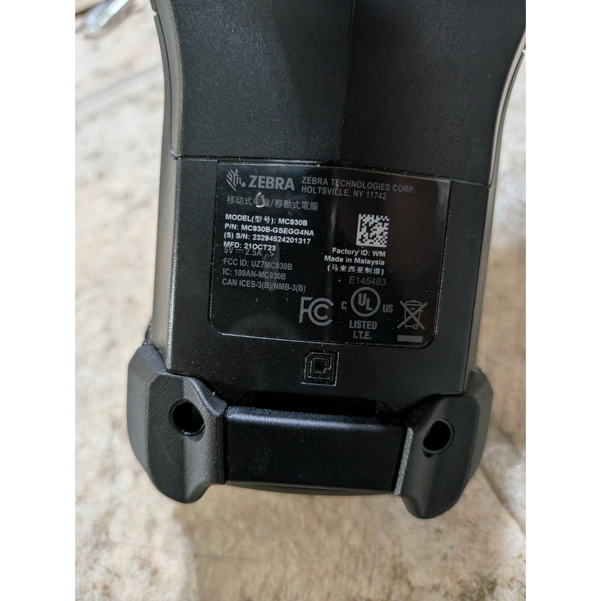 Zebra MC9300 MC930B-GSEGG4NA Mobile Computer Barcode Scanner w/Battery
