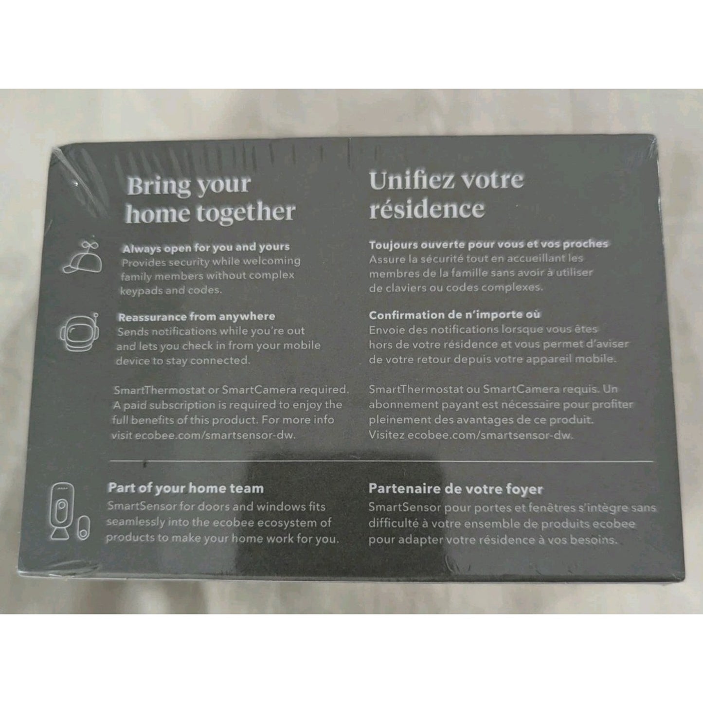 Ecobee SmartSensor for Doors and Windows - Pack of 2 (EB-DWSHM2PK-01) Brand New