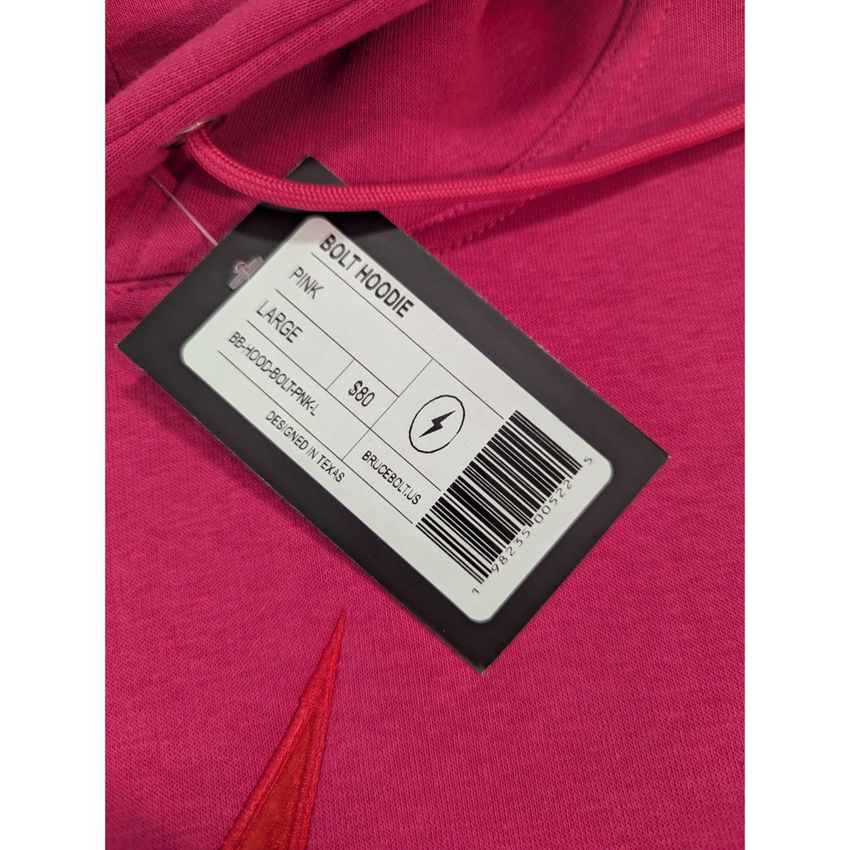 NWT Bruce Bolt Hoodie Pink Size Large NWT
