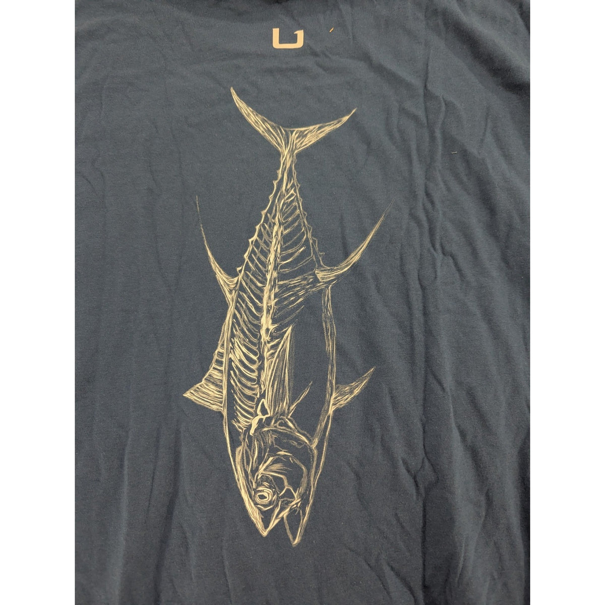 Huk Tuna Sketch Tee Blue Men's Fishing T-Shirt L NWT